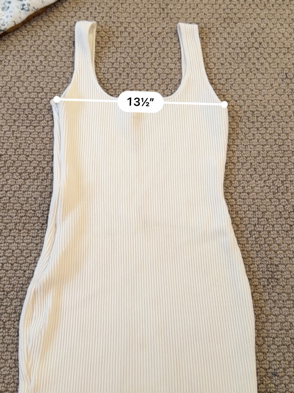 Princess Polly Cream Ribbed Mini Dress - Picture 6 of 8